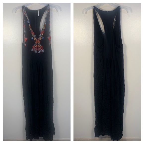 Free People Amalfi One Piece Wide Leg Embroidered Jumpsuit - Picture 3 of 13